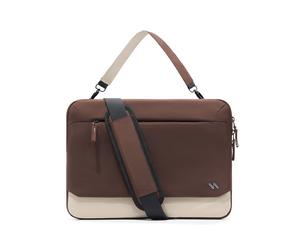 Inateck 360° Schutz Laptoptasche Hülle Schultertasche, kompatibel mit 13-Zoll MacBook Pro/Air, 14-Zoll MacBook Pro/Max (2026-2021), LBT32 - Braun / 15.6-16 Zoll