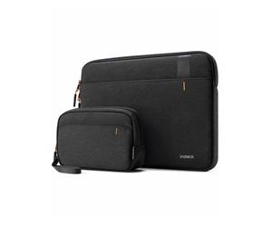 Inateck EdgeKeeper LB01011 - 13" MacBook Sleeve | 360° Protection | Accessory Pouch | Black