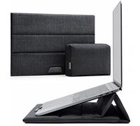 Inateck Laptop Hülle mit Standfunktion Kompatibel mit 13 Zoll MacBook Air M4/ M3/M2/M1 2025-2018, 13 Zoll MacBook Pro M1/M2 2022-2016, Surface Pro 11/10/9/8/7/X/6/5/4/3, Schwarz Grau