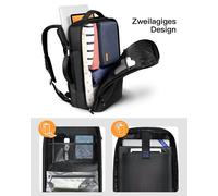 Inateck Reiserucksack »40L Supergroßer Handgepäck Reiserucksack Laptop Rucksack für 15,6-17 Zoll Notebooks, Flug Genehmigt«, Schwarz