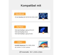 Inateck Laptoptasche Hülle Kompatibel mit 15,3 Zoll MacBook,14 Zoll Laptops | Tasche Hülle für 15,3 Zoll MacBook Air M5/M4/M3/M2 2026-2023(A3448/A3241/A3114/A2941),14 Zoll Laptops, 14.4 Surface Laptop