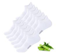 inaWarm Bambus Sneaker Socken Damen 39-42 35-38, 6 Paar Atmungsaktive Sportsocken, Kurze Laufsocken Damen Geschenk mit Geschenkbox 39-42 Weiß