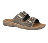 inblu Herren doppeltem Band mit verstellbaren Schnallen, Sichtnaht und Lederfußbett, von 40 bis 45 Schiebe-Sandalen, braun, 43 EU