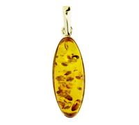 InCollections Damen-Anhänger 333/000 Gold mit Bernstein 1000103468L100