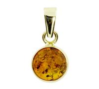 InCollections Damen-Anhänger 333/000 Gold mit Bernstein 2000100621L100