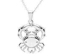 InCollections Damen- Anhänger 925/000 Sterlingsilber inklusive Panzerkette Tierkreiszeichen 42 cm Krebs
