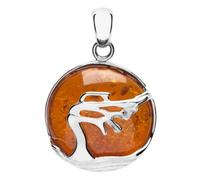 InCollections Damen-Anhänger 925/000 Sterlingsilber mit Bernstein, Windflüchter 0010203568100