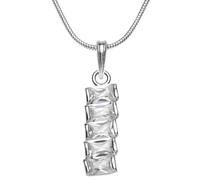 InCollections Damen-Anhänger 925/000 Sterlingsilber mit Zirkonia inklusive Schlangenkette 1,2/42 cm 241A201660340