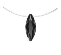 InCollections Damen-Anhänger 925/000 Sterlingsilber mit Zirkonia schwarz inklusive Omegareif 1,4/42 cm 242A201708340