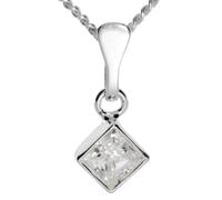 InCollections Damen-Anhänger 925/000 Sterlingsilber mit Zirkonia weiss inklusive Panzerkette 40 cm 0410200016401