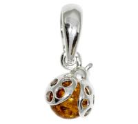 InCollections Damen-Anhänger 925 Sterling Silber Bernstein Marienkäfer 0010200645890