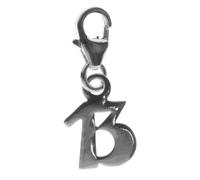 InCollections Damen-Charm-Anhänger 925/000 Sterlingsilber, Glückszahl 13 0010203605100