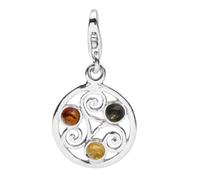 InCollections Damen-Charm-Anhänger 925/000 Sterlingsilber mit Bernstein 0020200570890