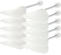Incutex 5 Paar Schuhspanner variabel Größe 38-44, Schuhformer aus Kunststoff, Schuhstrecker für Damen und Herren, transparent-weiß