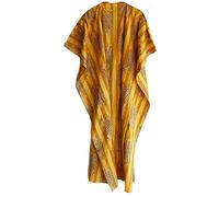 INDACORIFY 100% Baumwoll-Kaftan-Kleid, floral Bedruckte Damen-Schneiderei, handgemachter indischer Langer Kaftan-Anzug, wunderschöner Strand (Design-8)