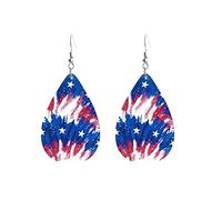 Independence Day Flag Ohrringe Acryl Ohrringe Star Letter Transparente Ohrringe Bunter Schmuck für Frauen Acryl Schmuck Independence Day Ohrringe Boccia Ohrringe Perle (D, One Size)