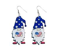 Independence Day Flag Ohrringe Acryl Ohrringe Star Letter Transparente Ohrringe Bunter Schmuck für Frauen Acryl Schmuck Independence Day Ohrringe Boccia Ohrringe Perle (C, One Size)