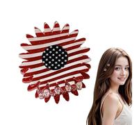 Independence Day Haarspange Rot Weiß Blau Haarnadel Kopfschmuck | Damen-Haarspangen mit Flagge, für Frauen, Freundin, Hochzeit, Strand, Festival, Party, Alltag, Freizeit