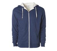 Independent - Unisex Sherpa Lined Zip Hooded Jacket Navy Heather - Gr. - S