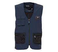 Indicode 10358MM IDPiet Weste Herren Weste Outdoor-Weste Anglerweste Cargotaschen robuste Polyester-Qualität Regular Fit, Größe:S, Farbe:Navy (400)
