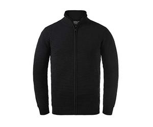 Indicode Arctic Herren Strickjacke Cardigan Feinstrick, Größe:XL, Farbe:Black (999)