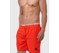 Indicode Herren Solomon Badehose mit 3 Taschen und Tunnelzug | Badeshorts für Männer Orange, S
