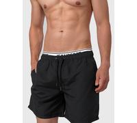 Indicode Herren Solomon Badehose mit 3 Taschen und Tunnelzug | Badeshorts für Männer Black, XL