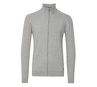 Indicode Badi Herren Strickjacke Cardigan Feinstrick mit hochabschließendem Kragen, Größe:L, Farbe:Grey Mix (914)