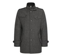 Indicode Brandan Herren Winter Mantel Wollmantel lange Winterjacke mit Stehkragen, Größe:3XL, Farbe:Dark Coal (940)