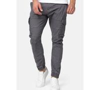 Indicode Herren Alex Cargohose aus Baumwolle mit 6 Taschen | Cargo Chino Hose f. Männer Dk Grey, L