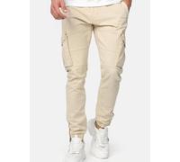 Indicode Herren Alex Cargohose aus Baumwolle mit 6 Taschen | Cargo Chino Hose f. Männer Fog, M