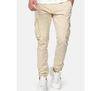 Indicode Herren Alex Cargohose aus Baumwolle mit 6 Taschen | Cargo Chino Hose f. Männer Fog, S