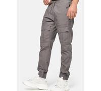 Indicode Herren Dennis Cargohose aus 98% Baumwolle mit 6 Taschen | Cargo Hose für Männer Pewter M