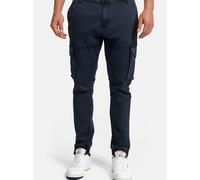 Indicode Herren Alex Cargohose aus Baumwolle mit 6 Taschen | Cargo Chino Hose f. Männer Navy, M