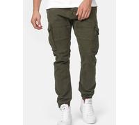 Indicode Herren Alex Cargohose aus Baumwolle mit 6 Taschen | Cargo Chino Hose f. Männer Forest, M