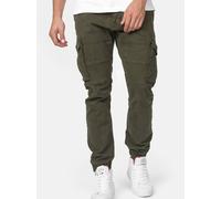 Indicode Herren Alex Cargohose aus Baumwolle mit 6 Taschen | Cargo Chino Hose f. Männer Forest, XL