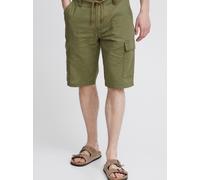 Cargoshorts INDICODE "Cargoshorts IDMosato", Herren, Gr. L, N-Gr, grün (schwarz olive), Obermaterial: 55% Leinen LI. 45% Baumwolle CO., Hosen (93259158-L) schwarz olive