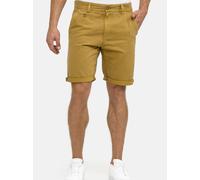 Indicode Herren Cuba Chino Shorts mit 5 Taschen aus 100% Baumwolle | Bermuda Sommershorts für Männer Amber M
