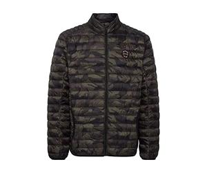Indicode Davith Herren Steppjacke Übergangsjacke Jacke gefüttert mit Stehkragen regular fit, Größe:L, Farbe:Dired Camouflage (977)