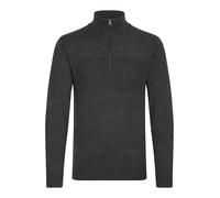 Indicode Erno Herren Strickpullover Troyer Feinstrick Pullover, Größe:S, Farbe:Charcoal Mix (915)