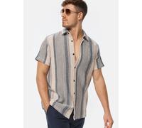 Indicode Hemd Kurzarm Herren Regular Fit Baumwolle beige, L