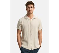 Indicode Hemd Kurzarm Herren Regular Fit Baumwolle beige, S