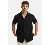 Indicode Hemd Kurzarm Herren Regular Fit Baumwolle schwarz, L