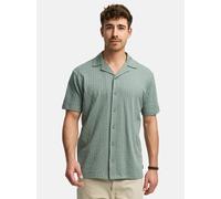 Indicode Herren INCrepe Kurzarmhemd aus 100% Baumwolle | Herrenhemd Kurzarm für Männer Slate Gray, XXL