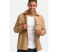 Indicode Herren INCooplon Jeans-Hemd mit 2 Brust-Taschen aus 100% Baumwolle | Herrenhemd für Männer Beige, L