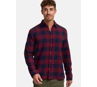 Indicode Herren INGilman Hemd kariert mit Kent-Kragen aus Baumwollmischung | Herrenhemd Männerhemd Tawny Port S