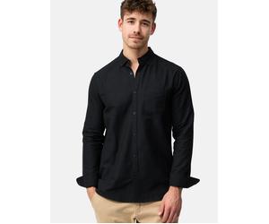 Indicode Hemd Langarm Herren Regular Fit Baumwolle schwarz, XXL