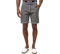 Indicode Herren Acton Chino Shorts aus Baumwolle | Bermudas Herrenshorts für Männer Pewter, S