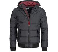 Indicode Herren Adrian ZA Steppjacke in Daunenjacken-Optik | Winterjacke Übergangsjacke Black, L