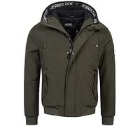 Indicode Herren Albany Jacke mit Kapuze | Herrenjacke Übergangsjacke für Männer Army, XL